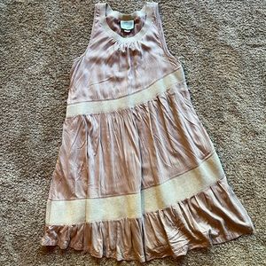 ANTHROPOLOGIE MAEVE | Blush and Grey Jersey Knit Tank Dress size S/4-6
